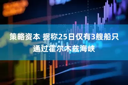 策略资本 据称25日仅有3艘船只通过霍尔木兹海峡